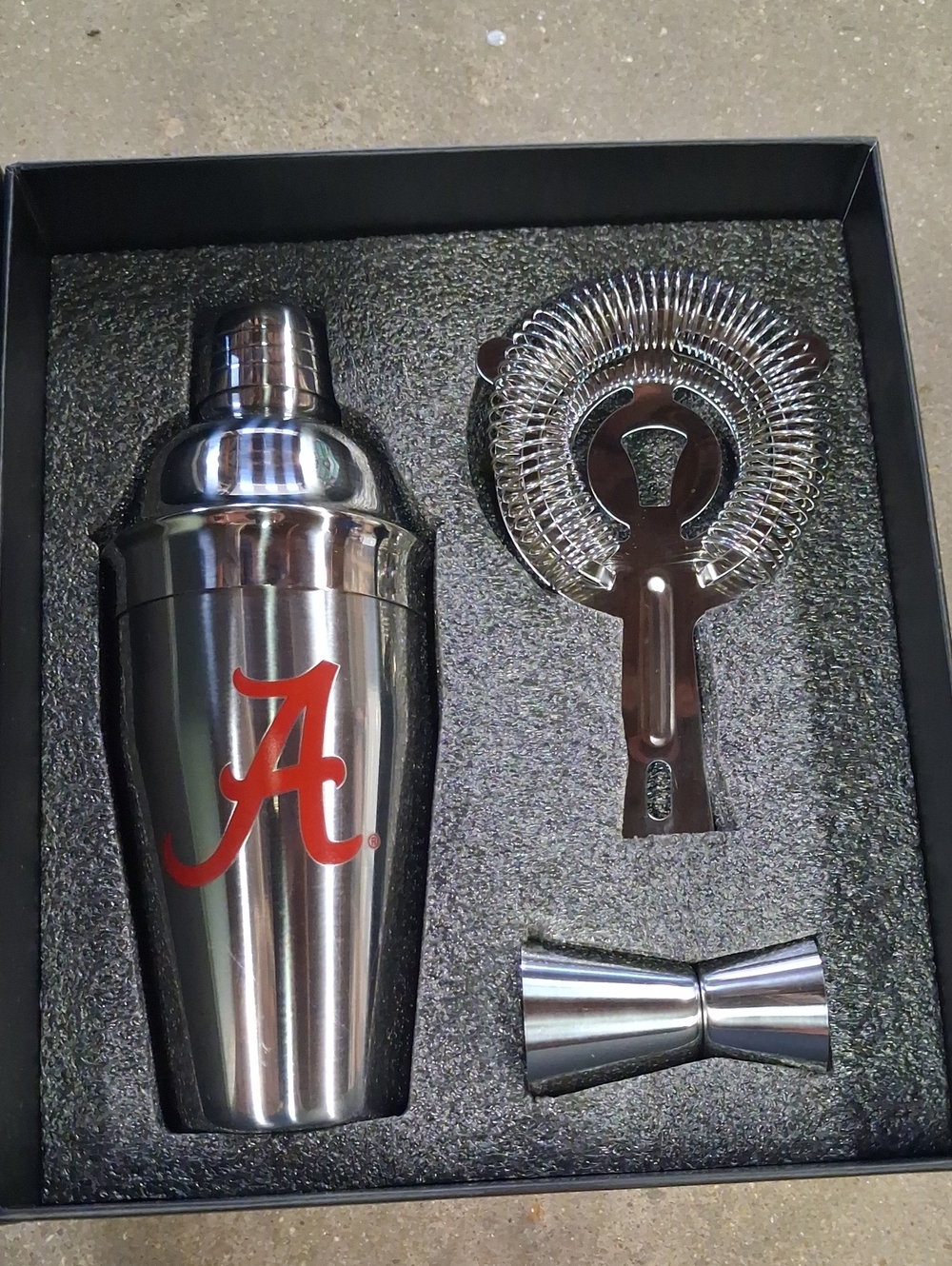 NWT The Memory Company Alabama Crimson Tide Stainless Steel Shaker Gift Set